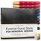 Gallery Leather Guest Book Funeral, Celebration of Life, Memorial, 192 Lined Pages, Bonded Leather, Hardcover